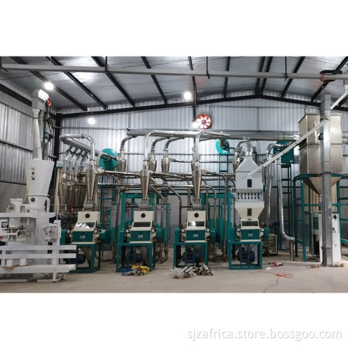 Automatic 30T/24H Maize Mill Machine for Breakfast Meal in Zambia
